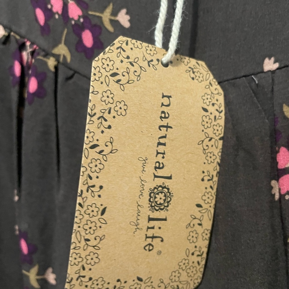 NATURAL LIFE Brown and Pink Floral Long Jumper NWT - Picture 6 of 7